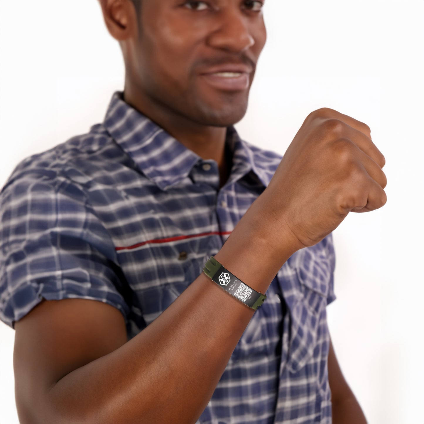 Sport Medical ID Bracelet with QR Code for Women Men