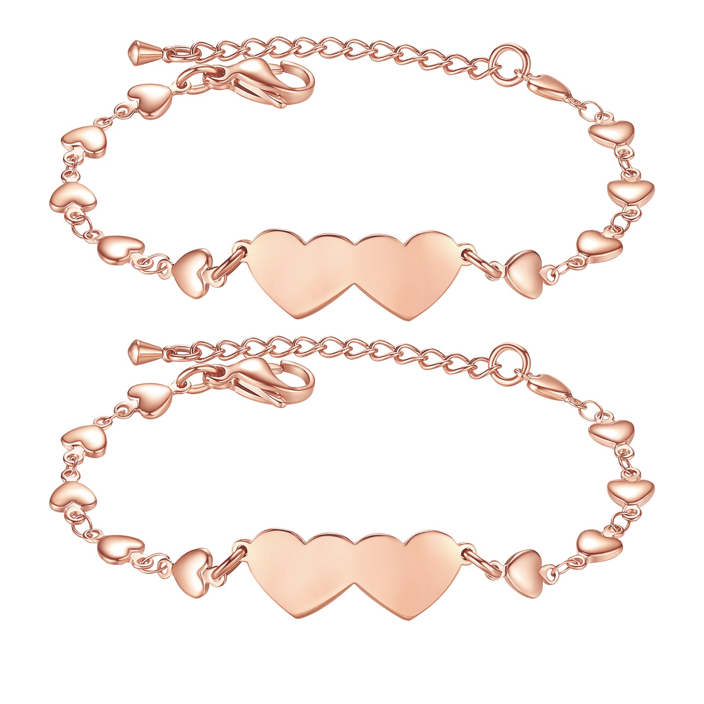 2/3/ Pcs Matching Heart Distance Bracelets Friendship Gift for Sisters Best Friends Cousins Bestie Girls Women