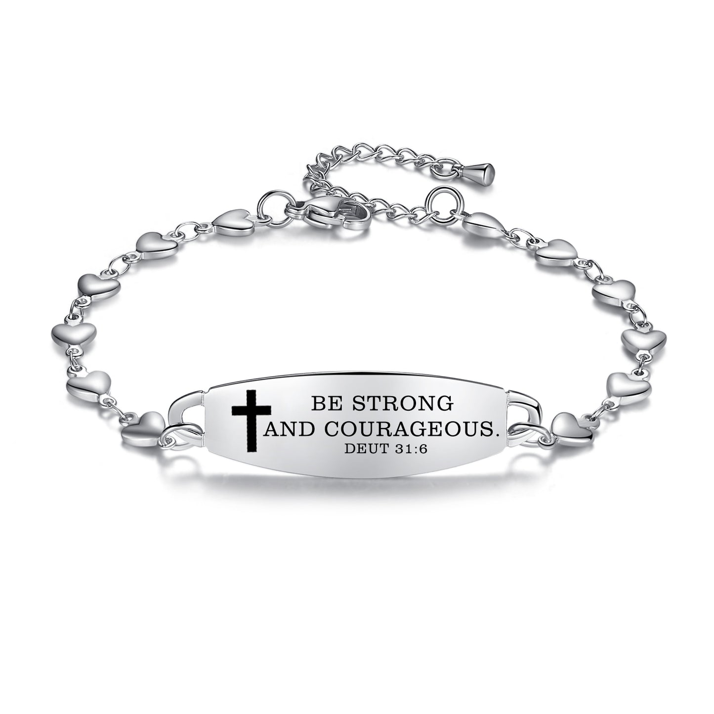 Linnalove Bible Verse Bracelets for women, Heart links Inspirational Faith Bracelet - the Perfect Christmas Gift for girls