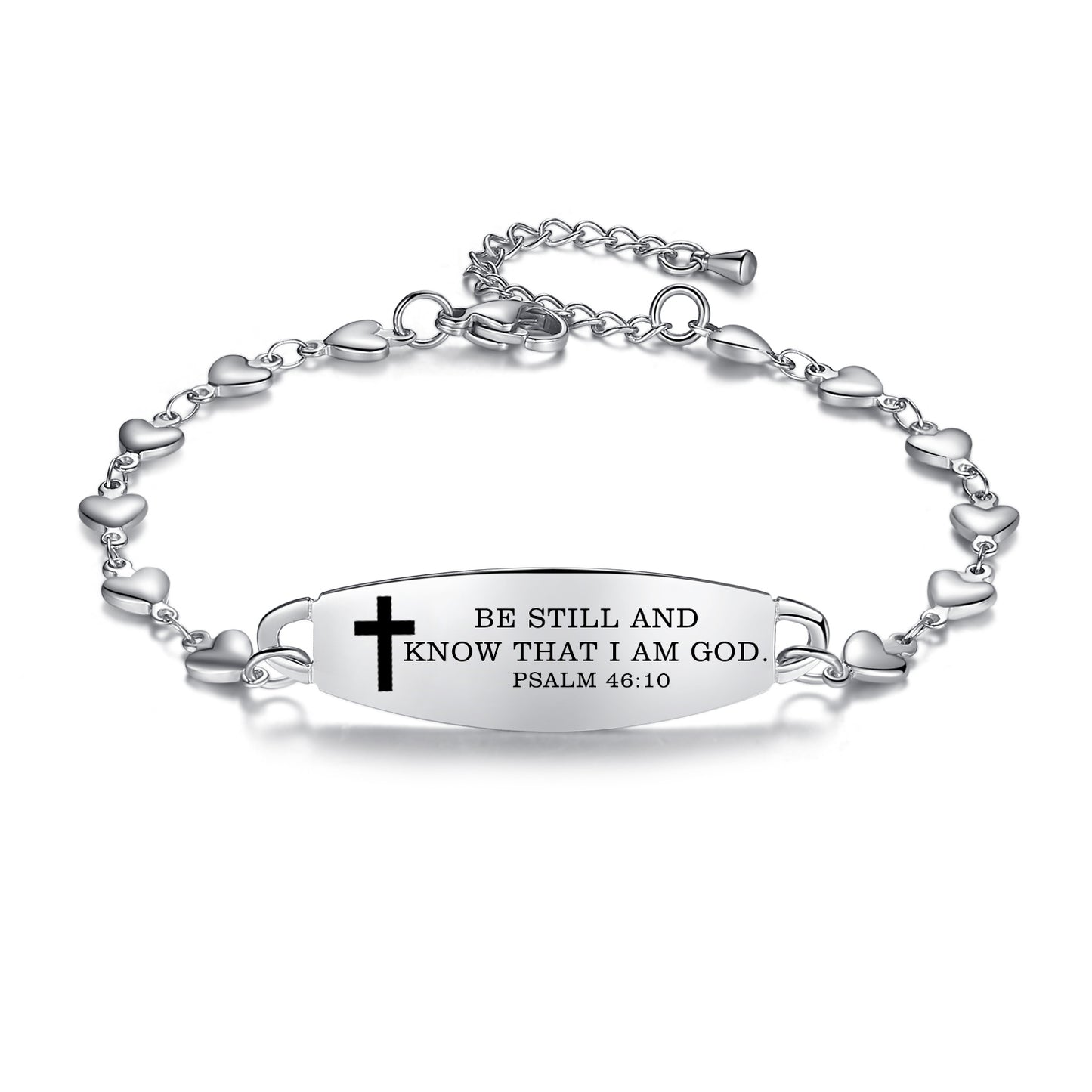 Linnalove Bible Verse Bracelets for women, Heart links Inspirational Faith Bracelet - the Perfect Christmas Gift for girls