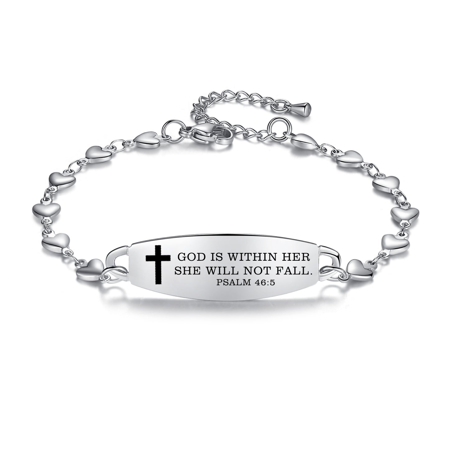 Linnalove Bible Verse Bracelets for women, Heart links Inspirational Faith Bracelet - the Perfect Christmas Gift for girls