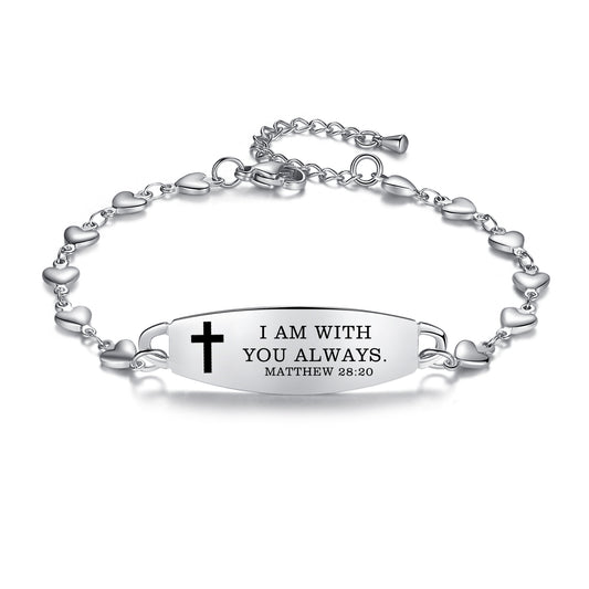 Linnalove Bible Verse Bracelets for women, Heart links Inspirational Faith Bracelet - the Perfect Christmas Gift for girls