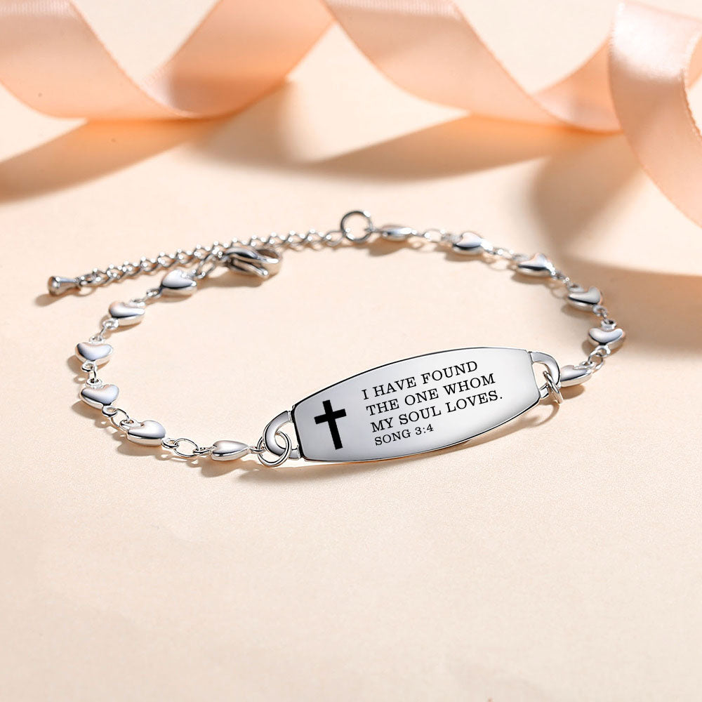 Linnalove Bible Verse Bracelets for women, Heart links Inspirational Faith Bracelet - the Perfect Christmas Gift for girls