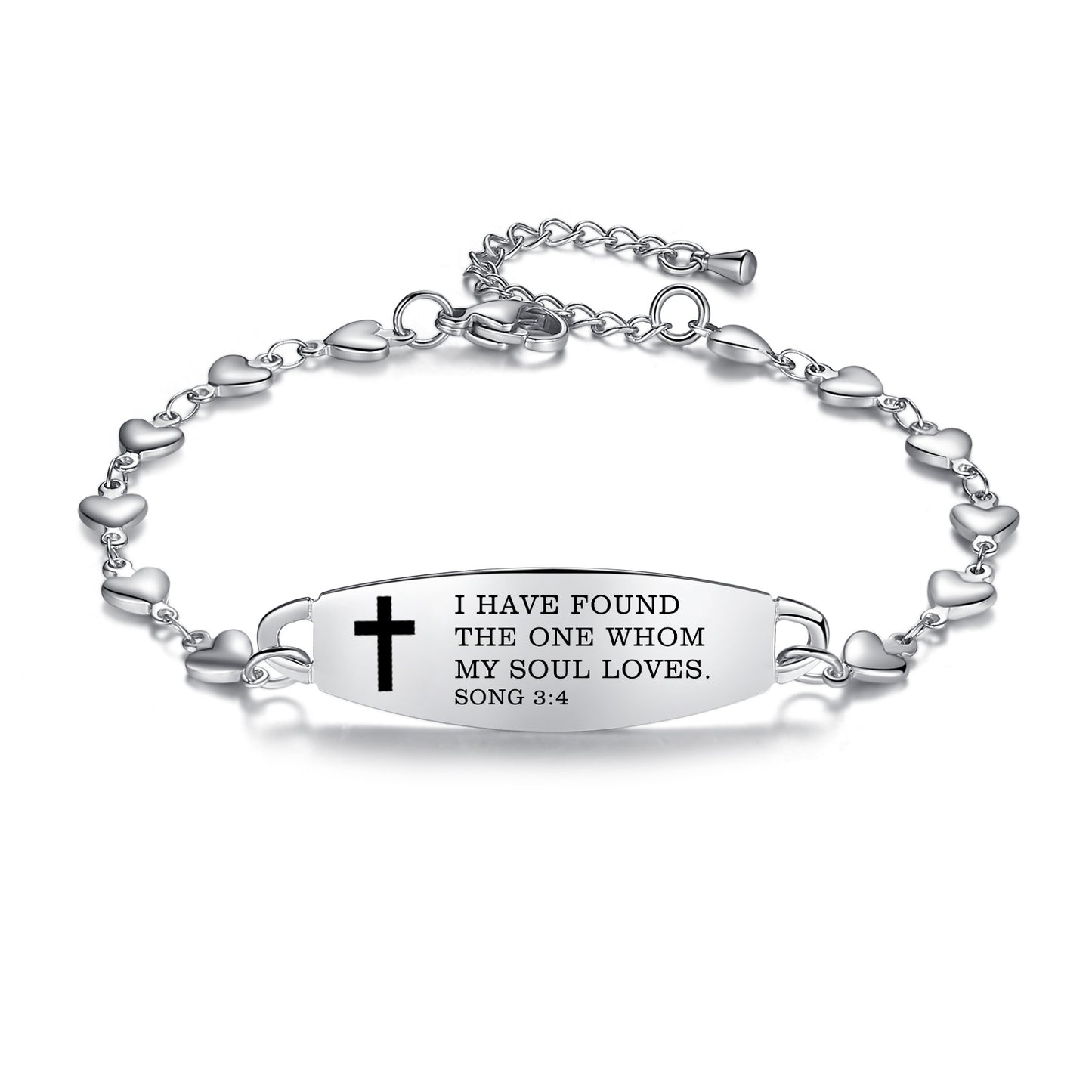 Linnalove Bible Verse Bracelets for women, Heart links Inspirational Faith Bracelet - the Perfect Christmas Gift for girls