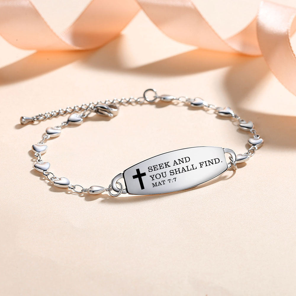 Linnalove Bible Verse Bracelets for women, Heart links Inspirational Faith Bracelet - the Perfect Christmas Gift for girls