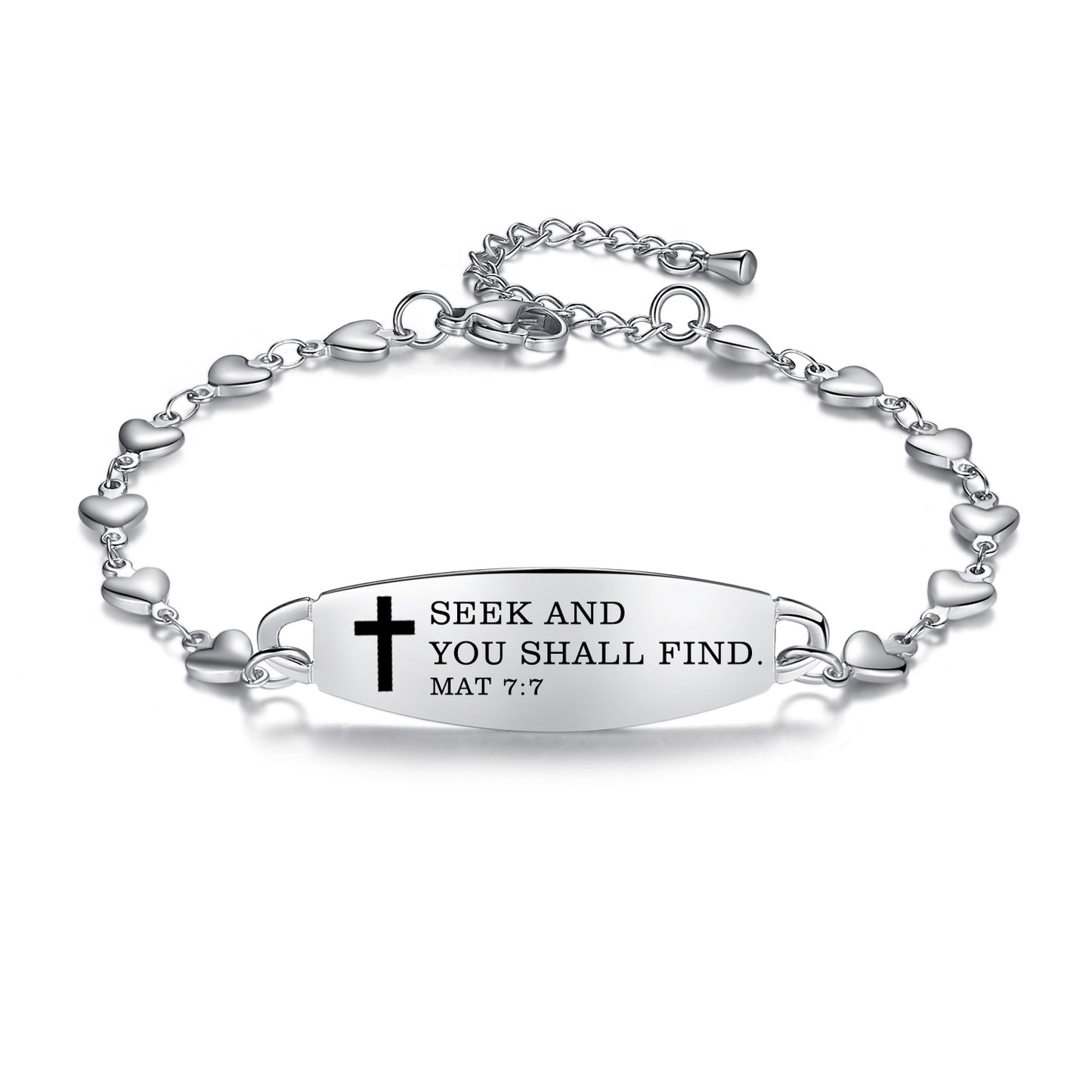 Linnalove Bible Verse Bracelets for women, Heart links Inspirational Faith Bracelet - the Perfect Christmas Gift for girls