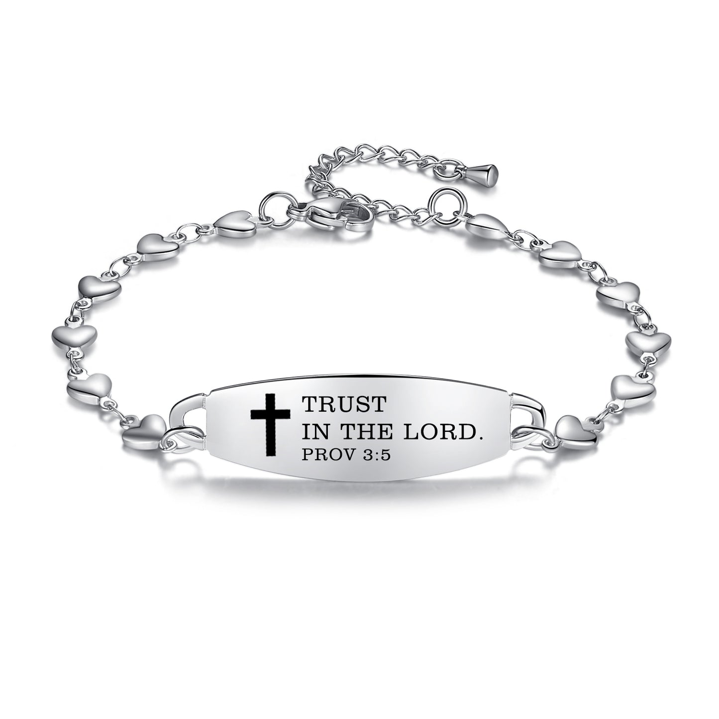 Linnalove Bible Verse Bracelets for women, Heart links Inspirational Faith Bracelet - the Perfect Christmas Gift for girls