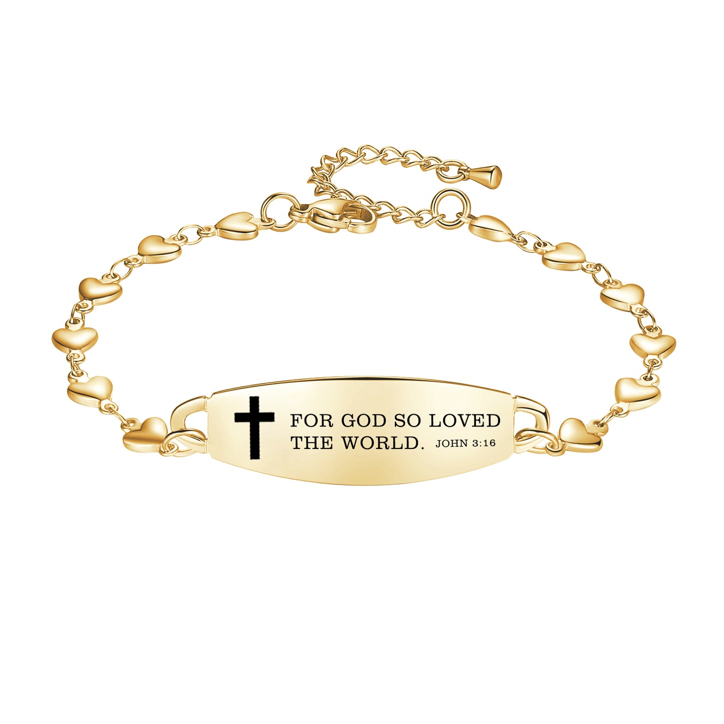 Linnalove Bible Verse Bracelets for women, Heart links Inspirational Faith Bracelet - the Perfect Christmas Gift for girls