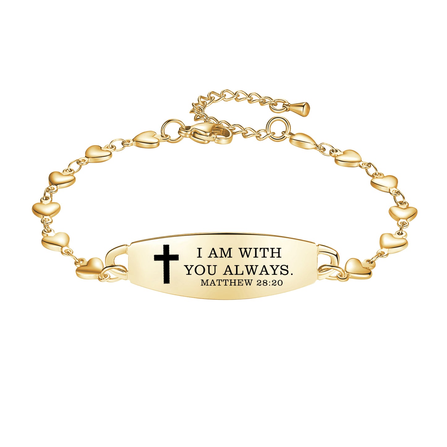Linnalove Bible Verse Bracelets for women, Heart links Inspirational Faith Bracelet - the Perfect Christmas Gift for girls