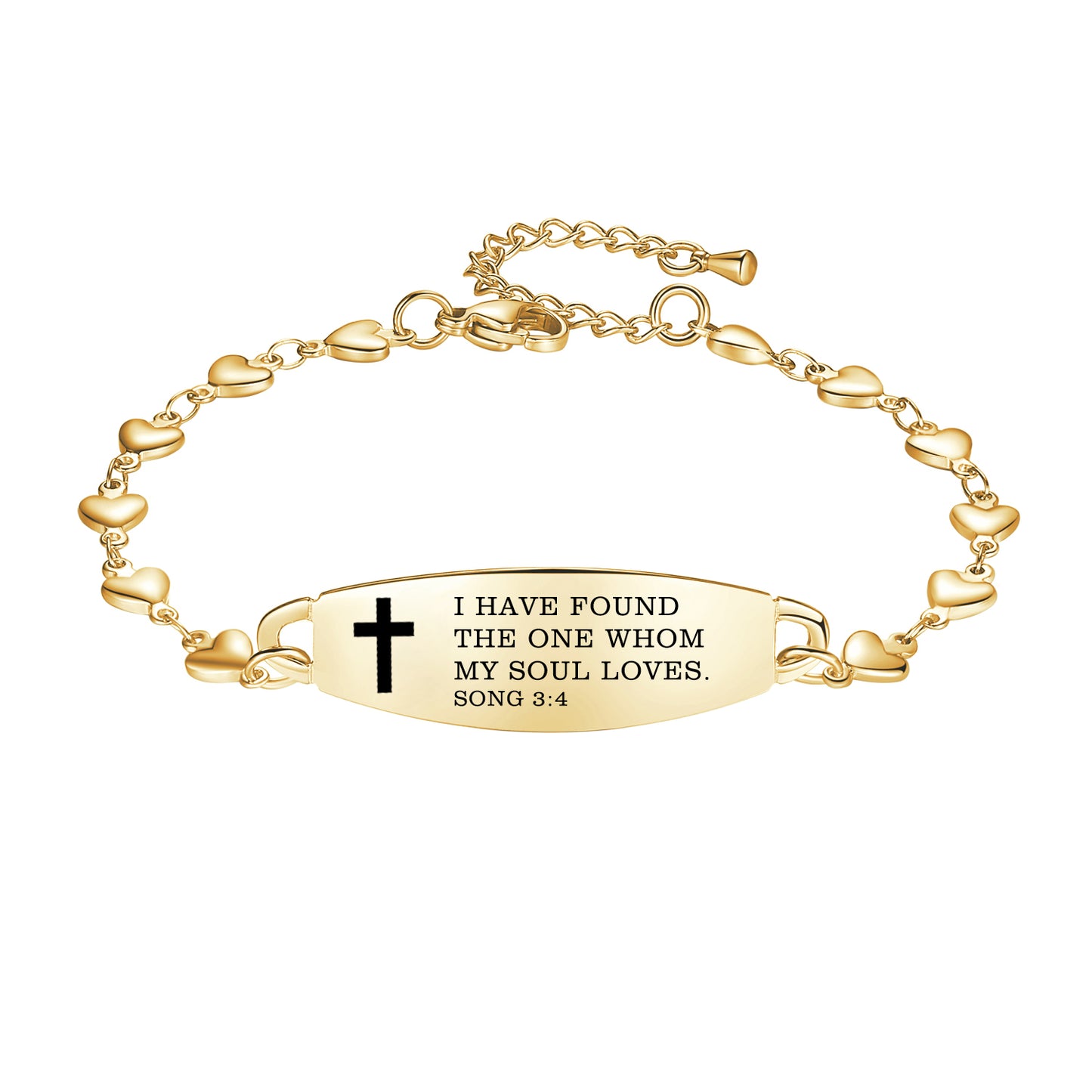 Linnalove Bible Verse Bracelets for women, Heart links Inspirational Faith Bracelet - the Perfect Christmas Gift for girls