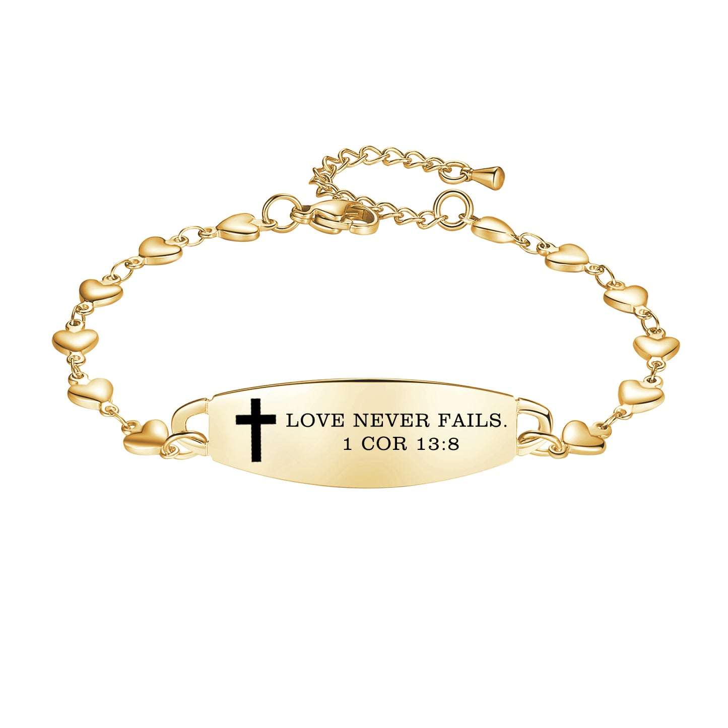 Linnalove Bible Verse Bracelets for women, Heart links Inspirational Faith Bracelet - the Perfect Christmas Gift for girls