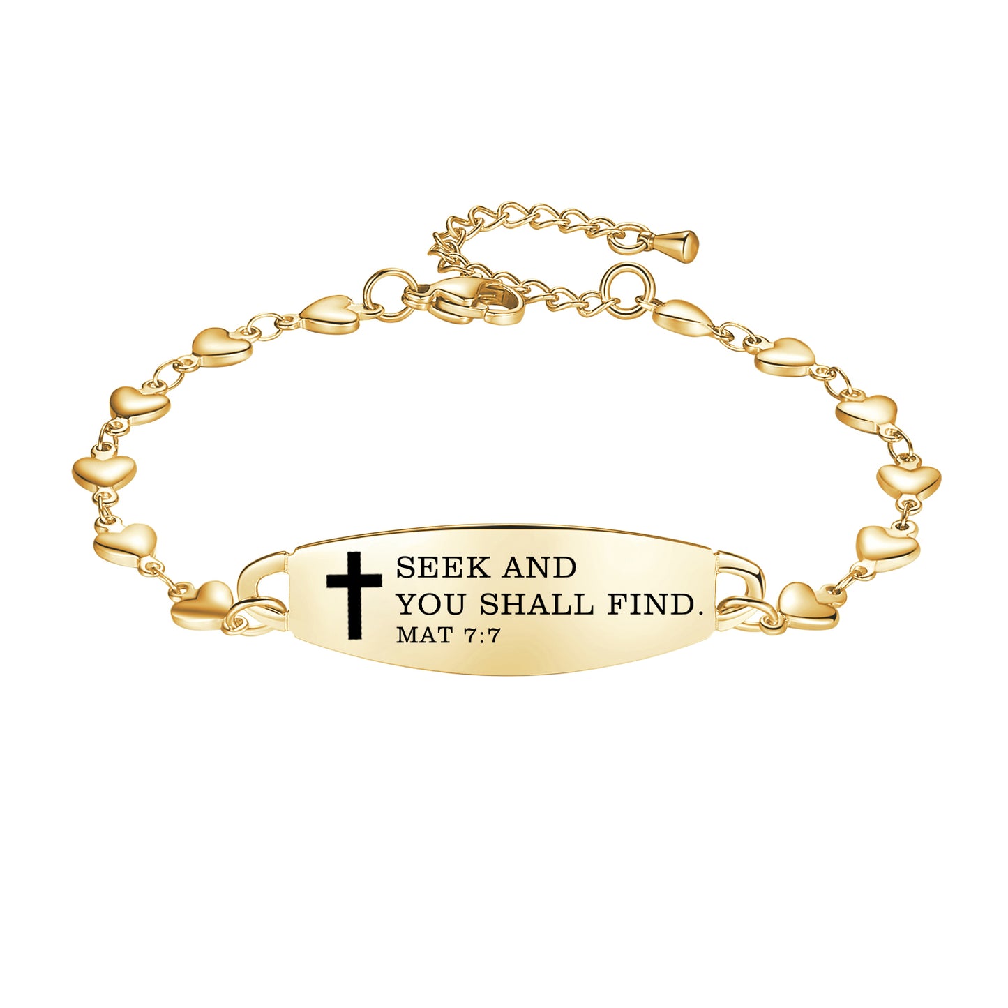 Linnalove Bible Verse Bracelets for women, Heart links Inspirational Faith Bracelet - the Perfect Christmas Gift for girls