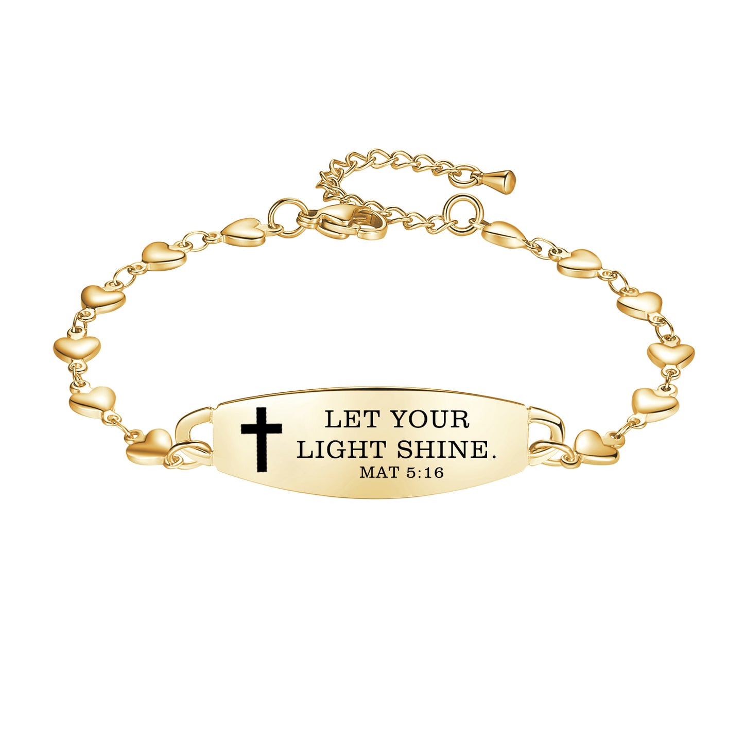 Linnalove Bible Verse Bracelets for women, Heart links Inspirational Faith Bracelet - the Perfect Christmas Gift for girls