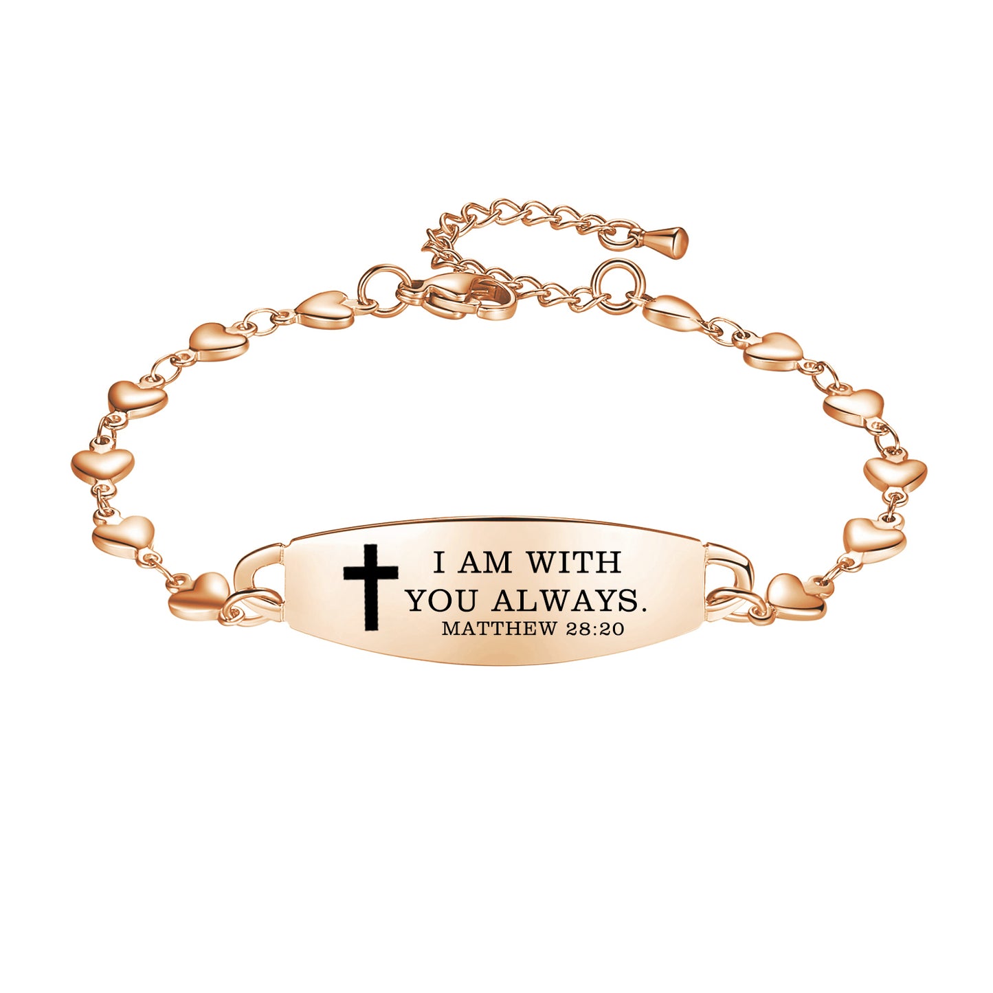 Linnalove Bible Verse Bracelets for women, Heart links Inspirational Faith Bracelet - the Perfect Christmas Gift for girls