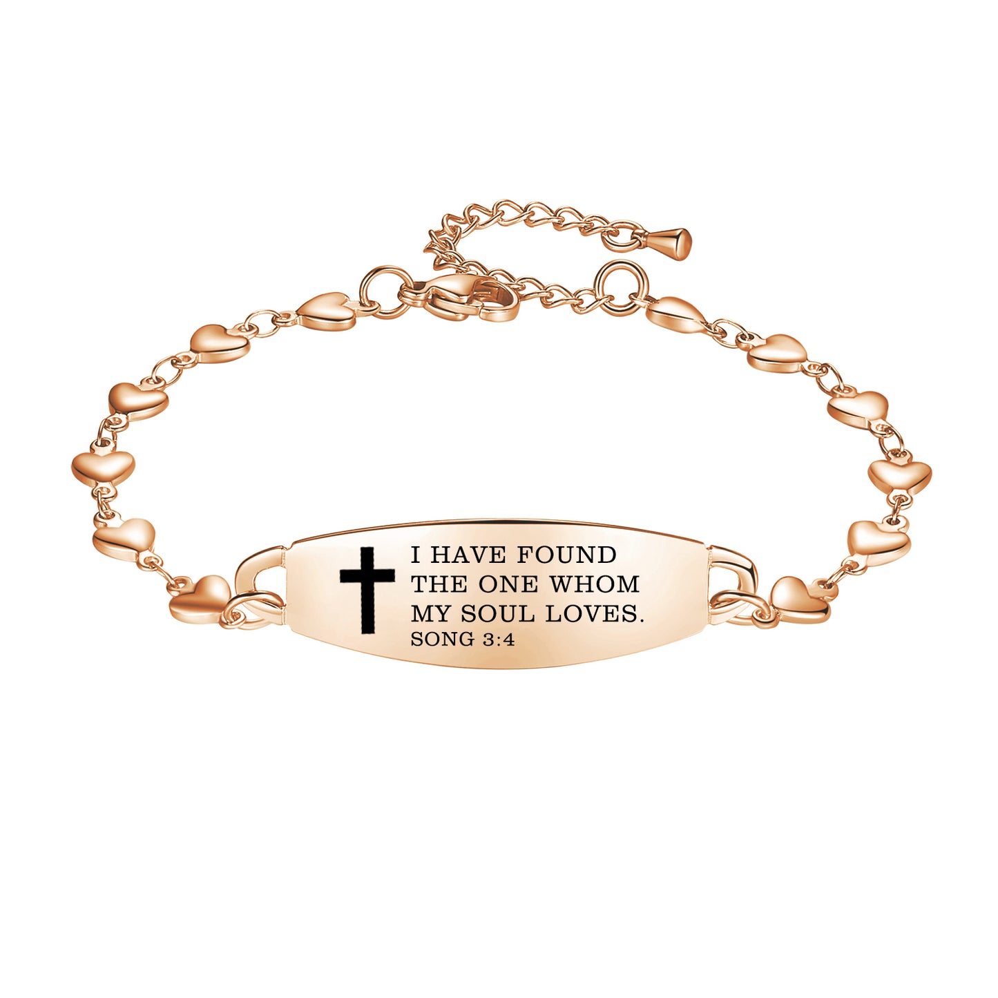 Linnalove Bible Verse Bracelets for women, Heart links Inspirational Faith Bracelet - the Perfect Christmas Gift for girls