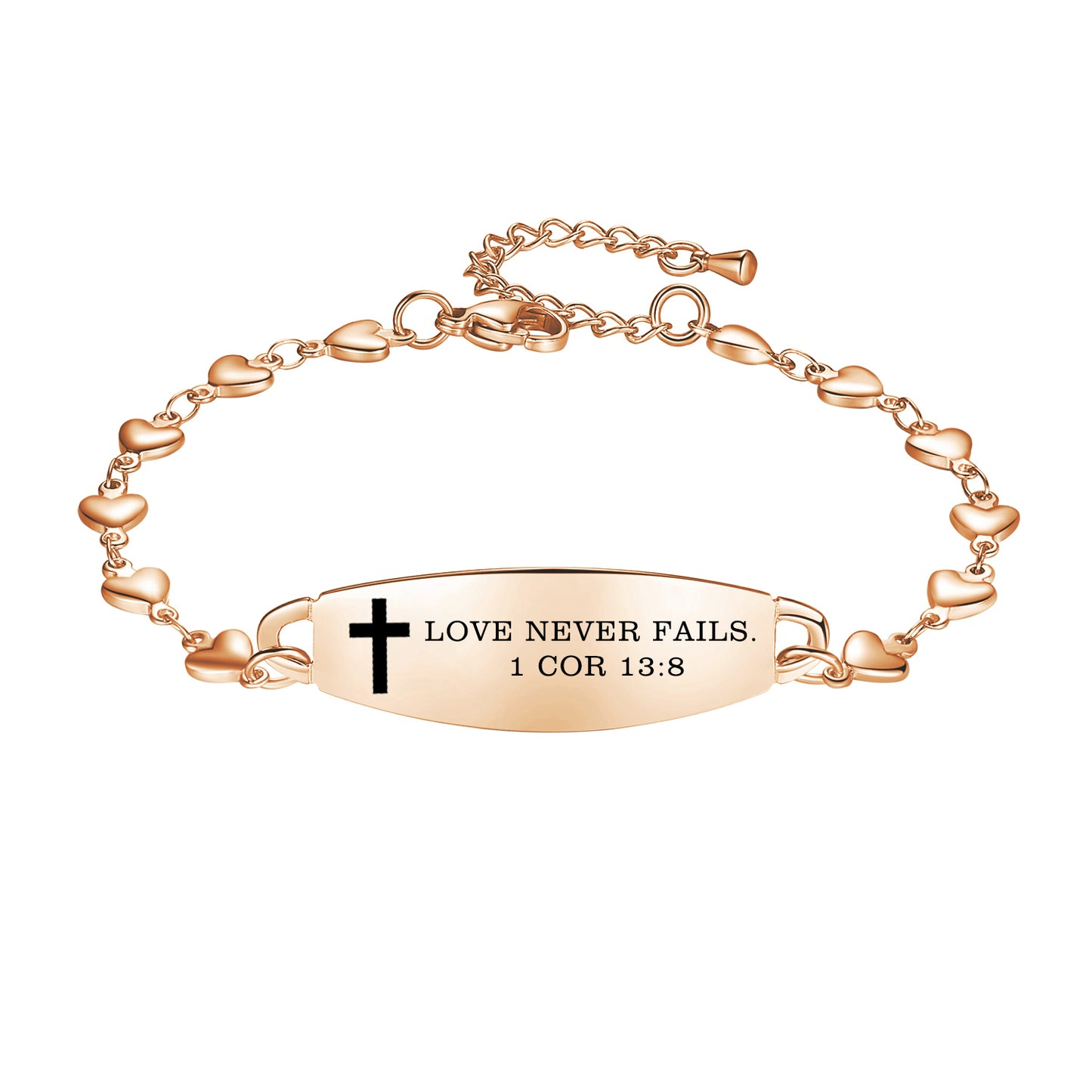 Linnalove Bible Verse Bracelets for women, Heart links Inspirational Faith Bracelet - the Perfect Christmas Gift for girls