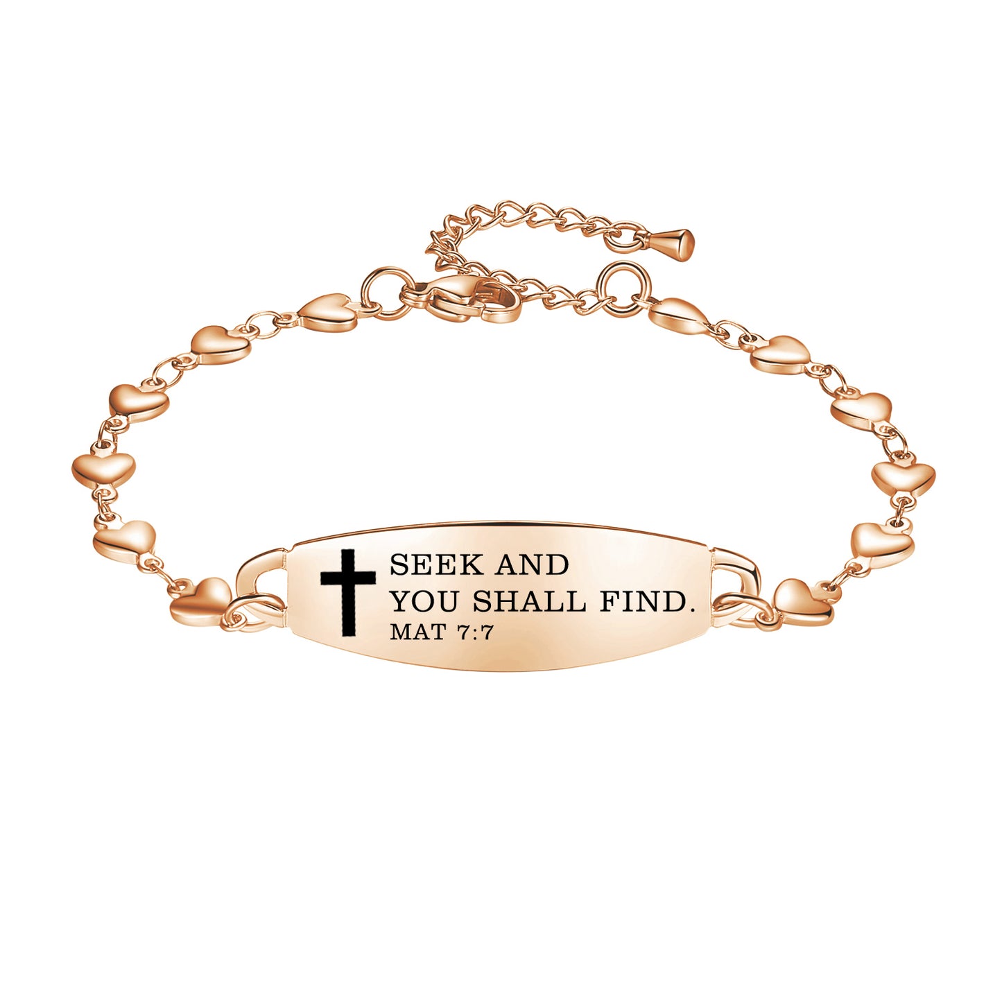 Linnalove Bible Verse Bracelets for women, Heart links Inspirational Faith Bracelet - the Perfect Christmas Gift for girls