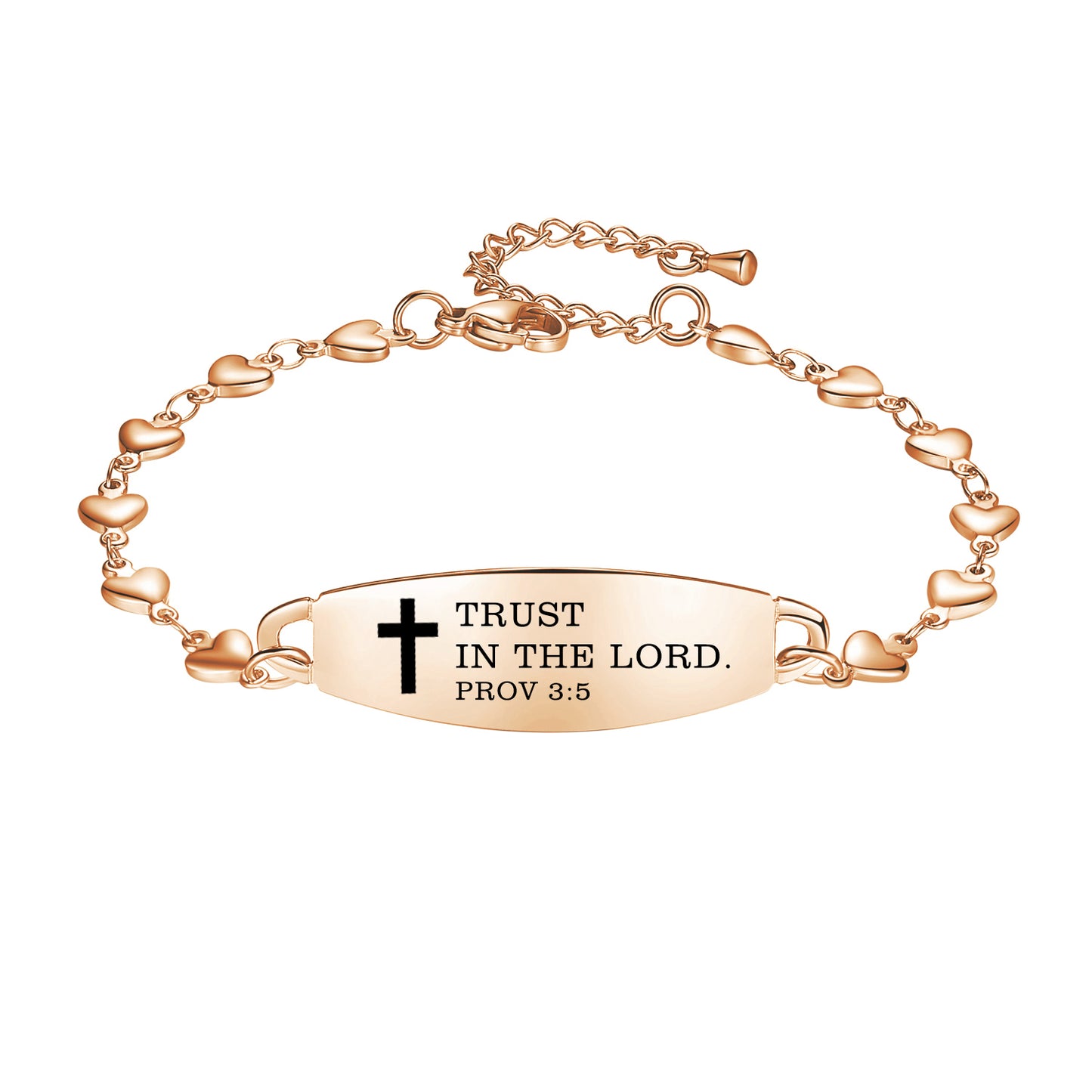 Linnalove Bible Verse Bracelets for women, Heart links Inspirational Faith Bracelet - the Perfect Christmas Gift for girls
