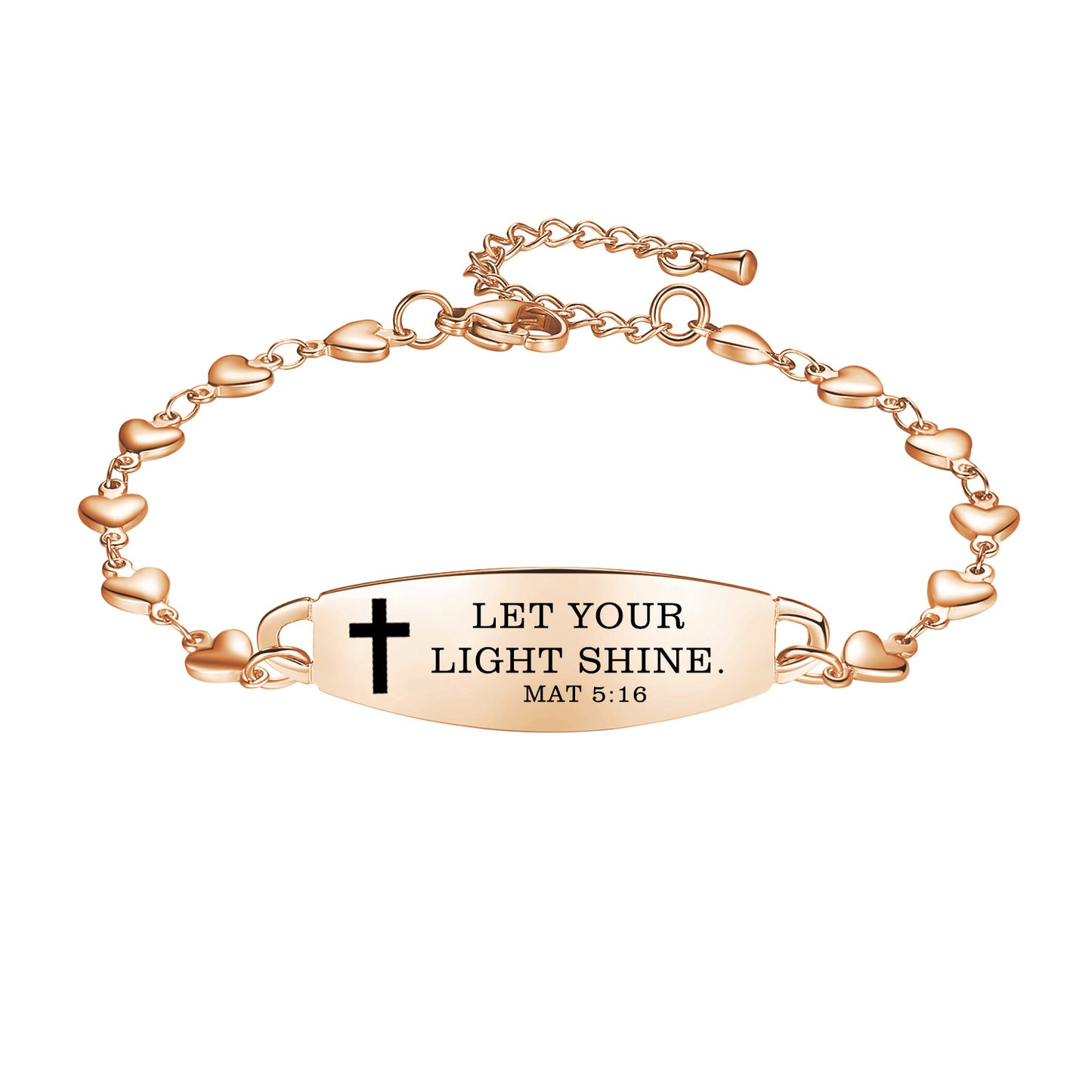 Linnalove Bible Verse Bracelets for women, Heart links Inspirational Faith Bracelet - the Perfect Christmas Gift for girls