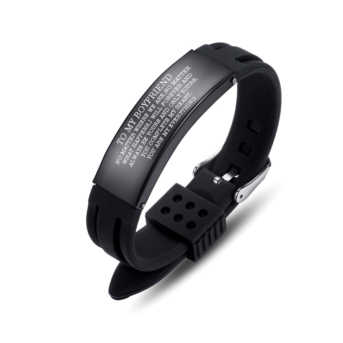 Boyfriend Gift Idea - Durable Silicone Wristband for Special Occasions