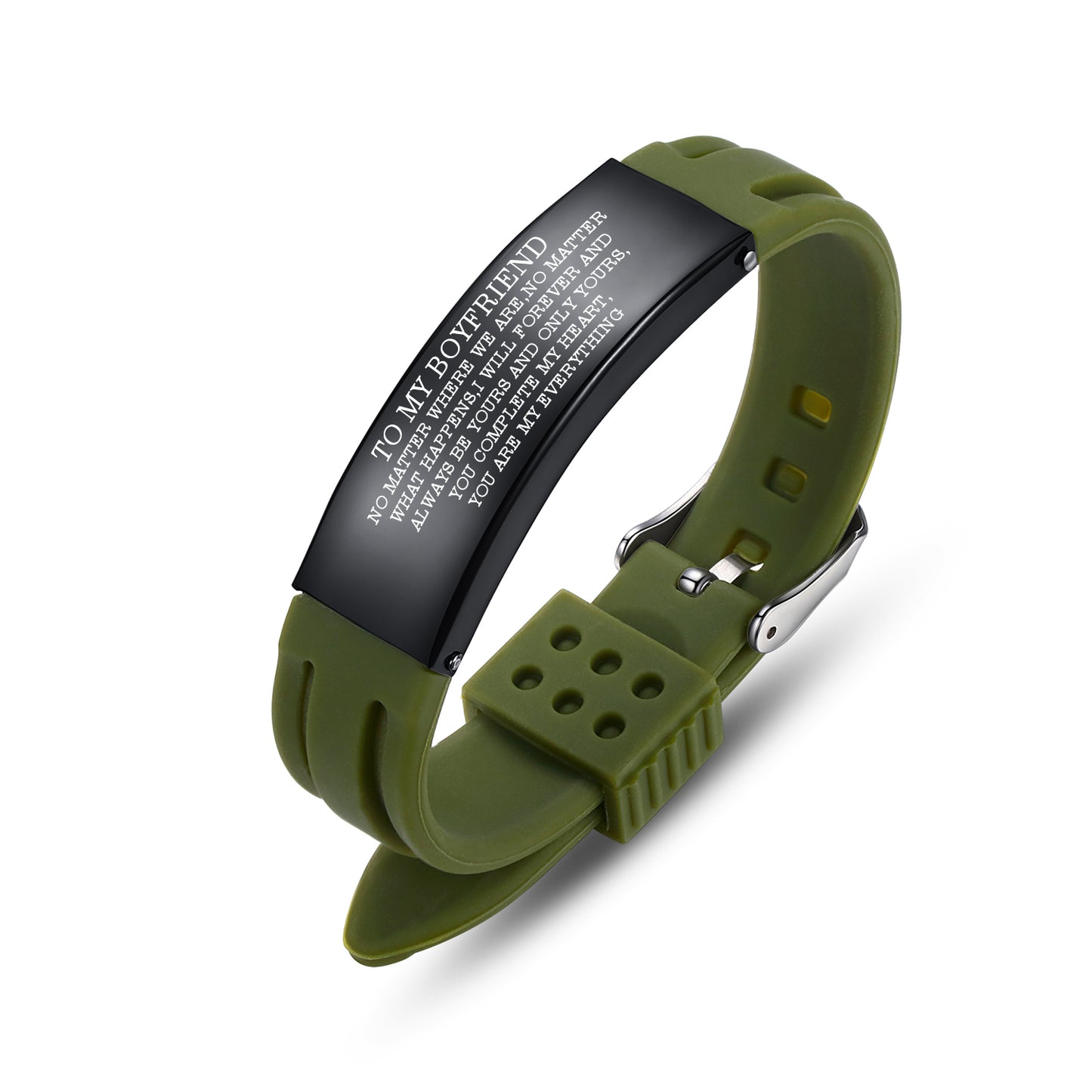 Boyfriend Gift Idea - Durable Silicone Wristband for Special Occasions