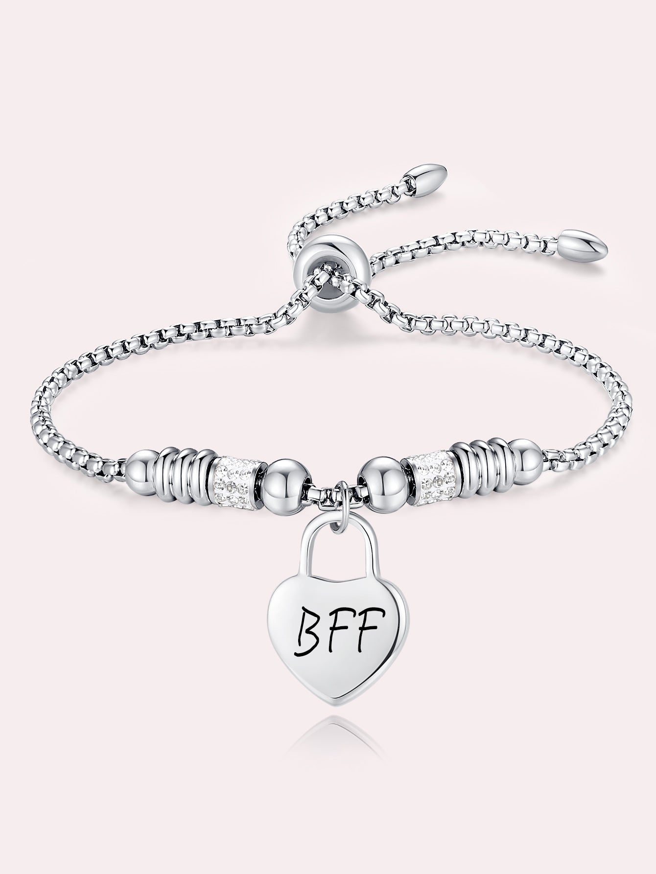 Stainless Steel Heart Bracelet - A Meaningful Gift for Women, Perfect for Christmas and New Year's Celebrations
