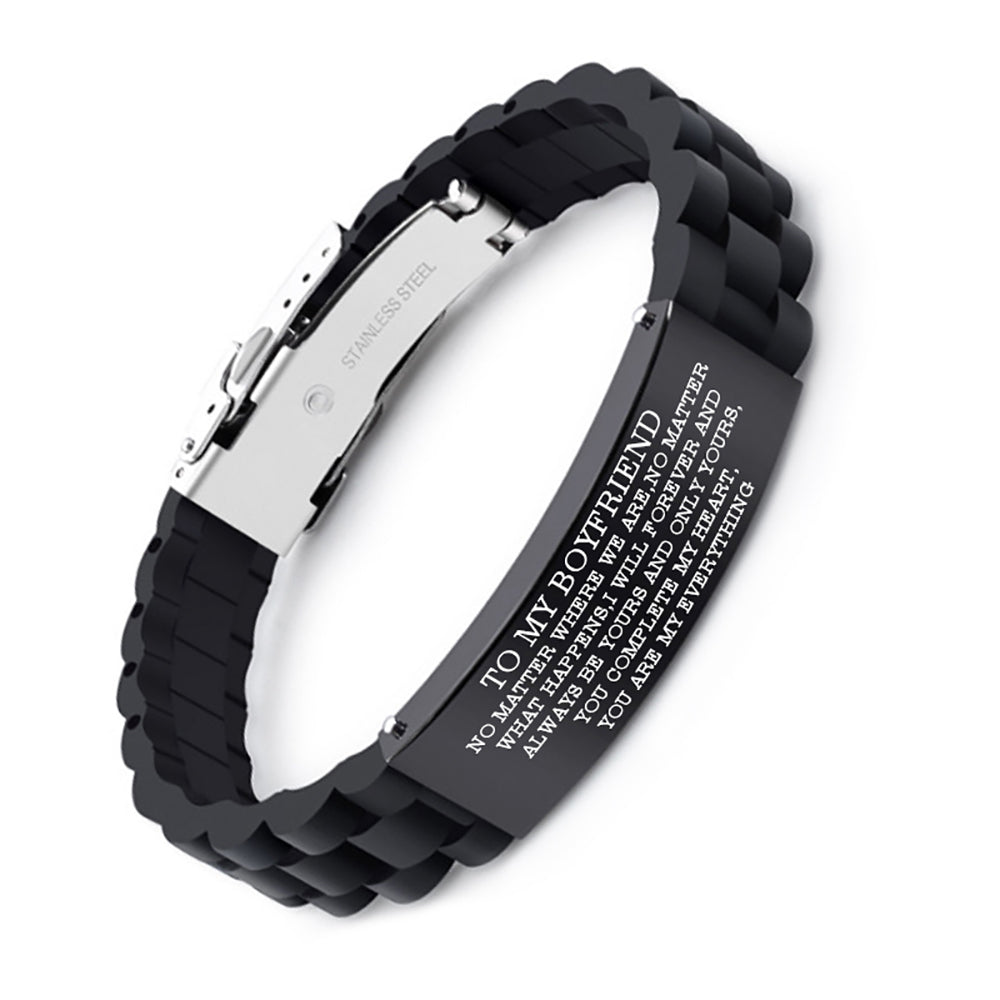 Boyfriend Gift Idea - Durable Silicone Wristband for Special Occasions