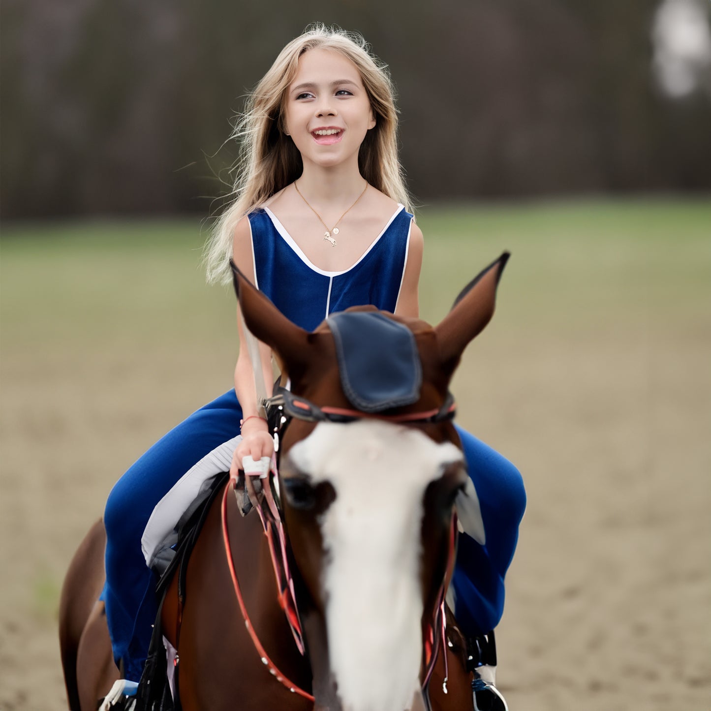 Charming Stainless Steel Horse Necklace - Horse Pendant with 26 Initials, Ideal Gift for Girls, Women, and Horse Enthusiasts of All Ages