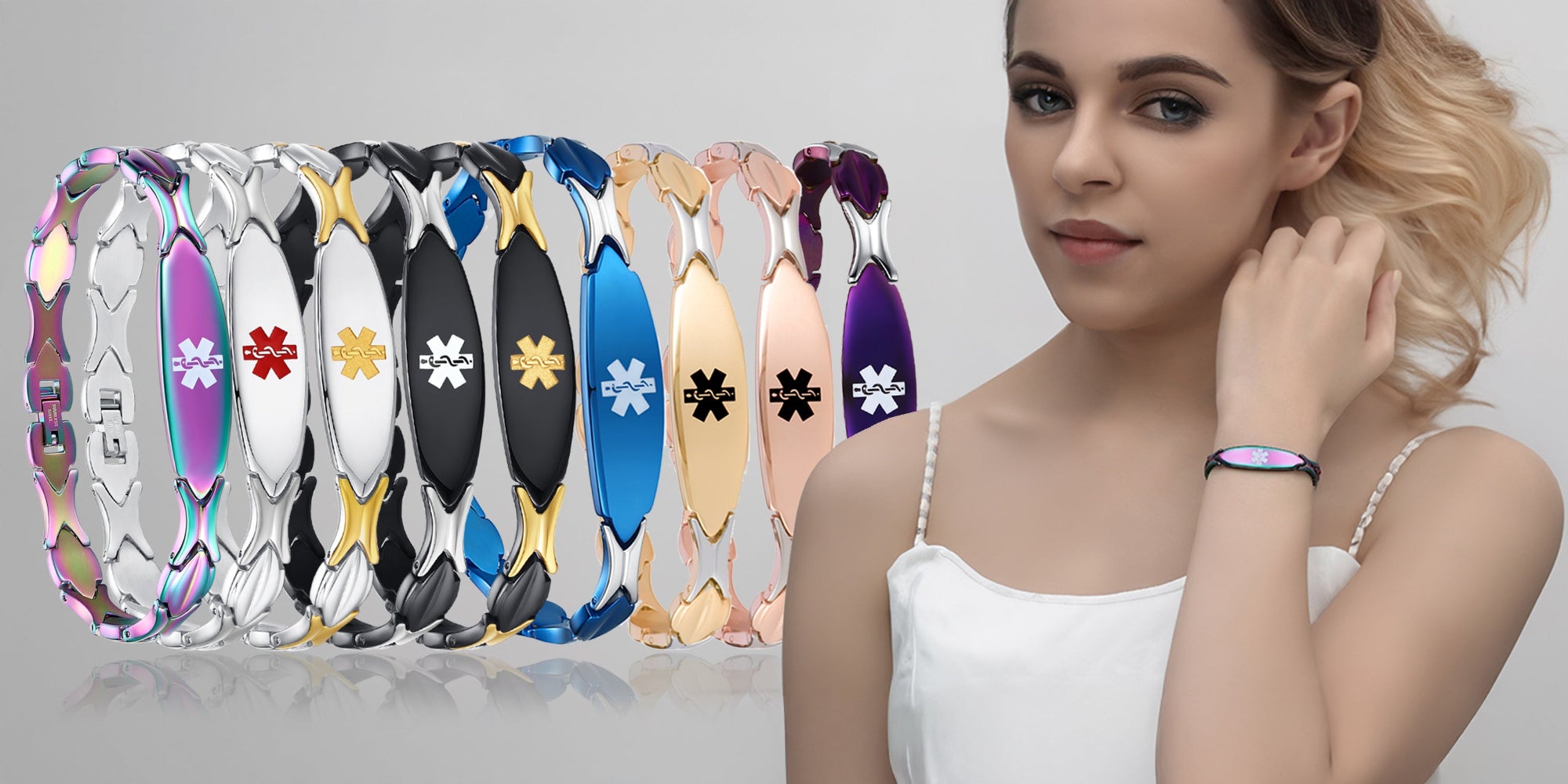 linnalove medical id bracelet for women