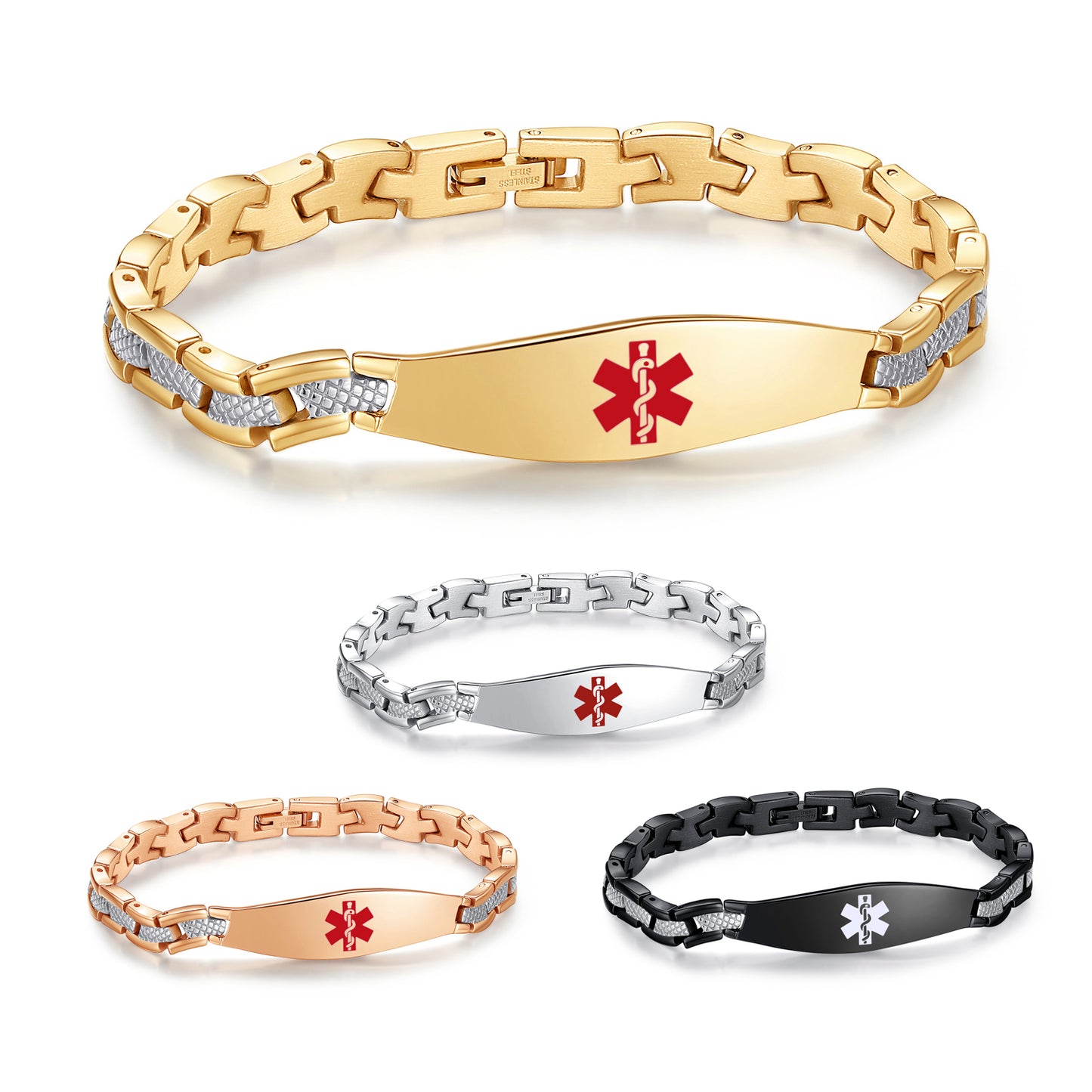 Mermaid Medical id bracelets for girl & Women with Free engraving
