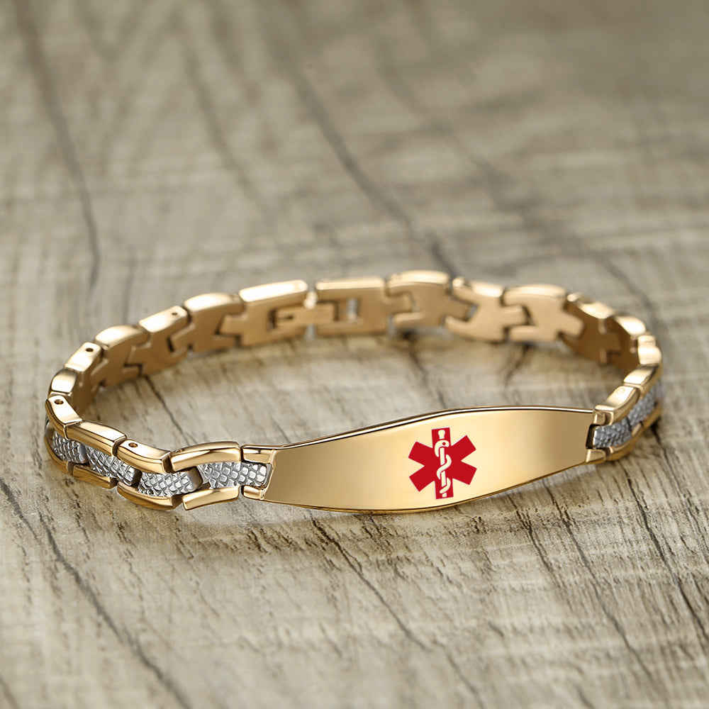 Mermaid Medical id bracelets for girl & Women with Free engraving