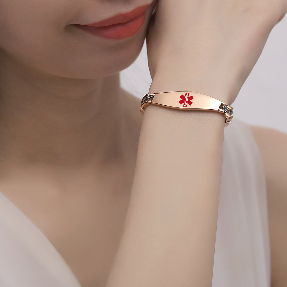 Mermaid Medical id bracelets for girl & Women with Free engraving