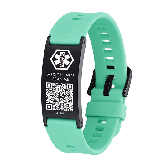 Sport Medical Alert Bracelet with QR Code for Men and women