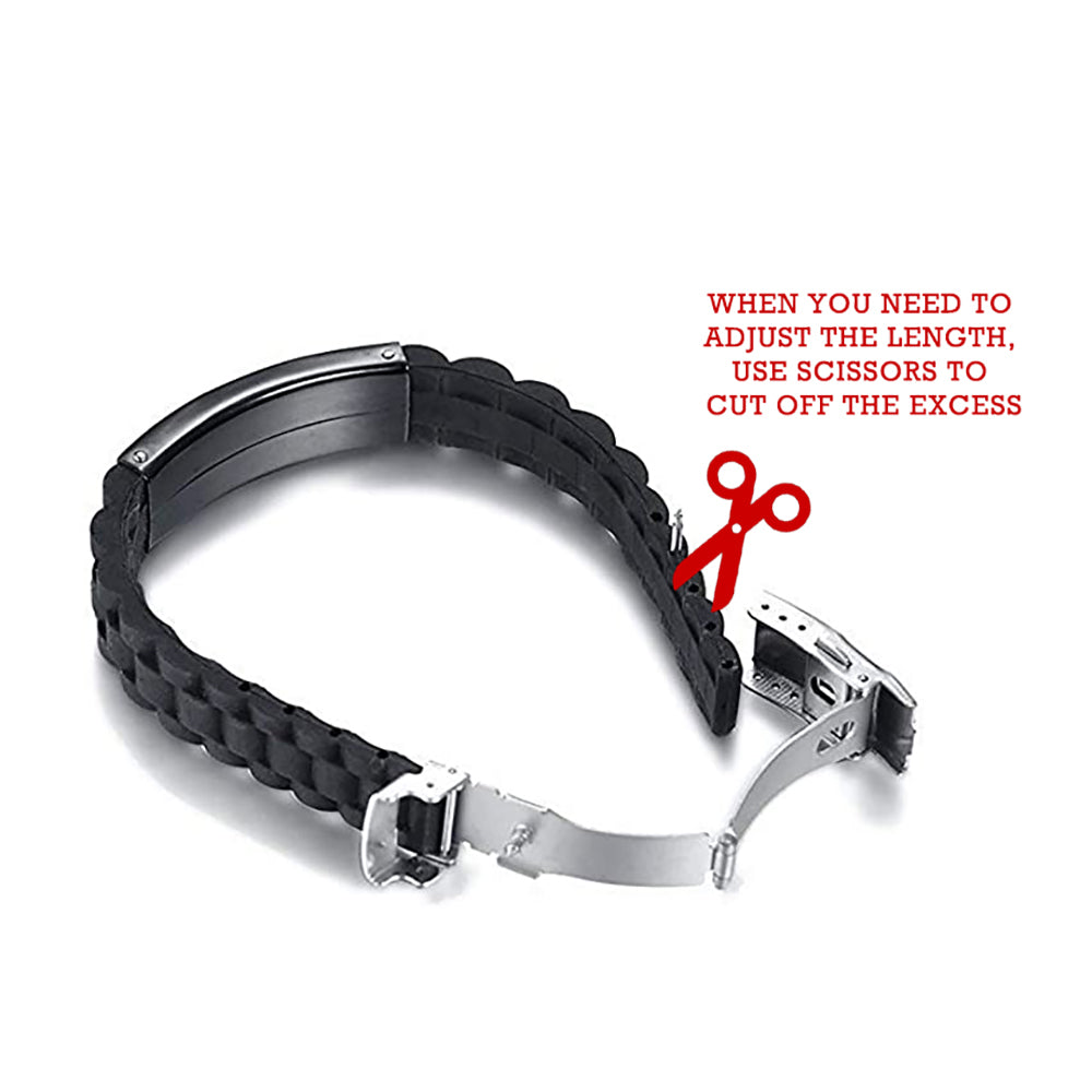 2023 Unique Graduation Gifts for him,Personalized Graduation Bracelets-Sport Silicone Stainless Steel inspirational Bracelets