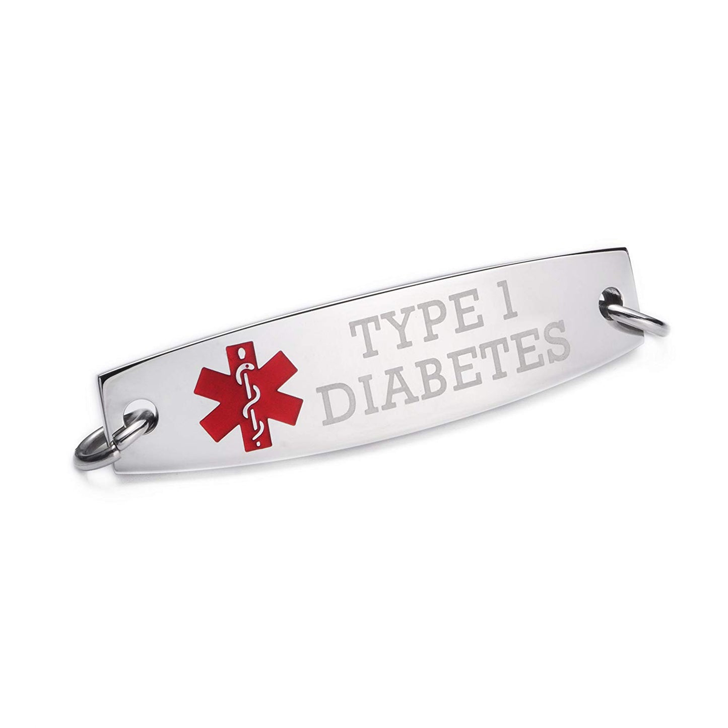LinnaLove Classic Stainless steel medical id Tag for bracelet-Pre Engraving Medical alert info