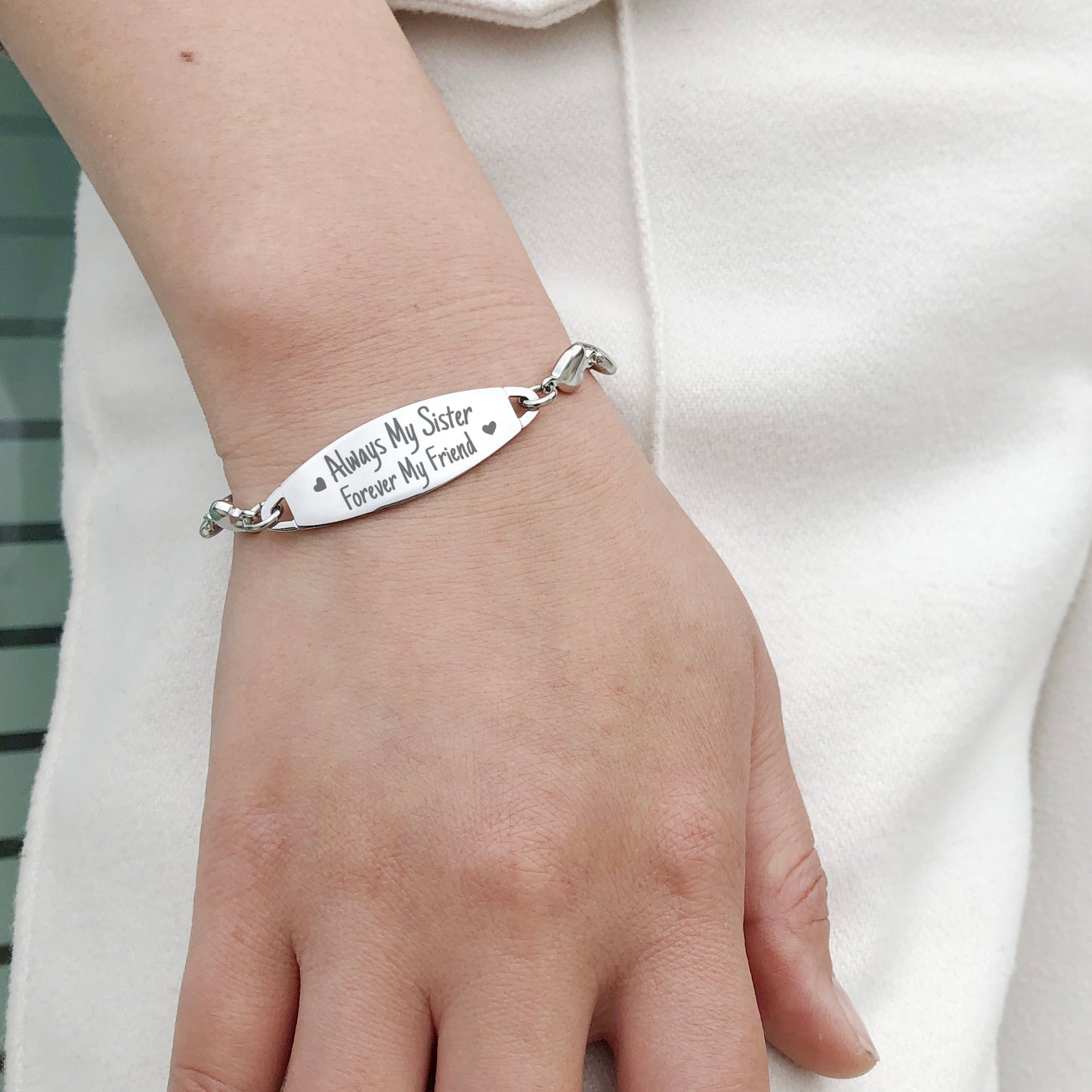 Friendship sister bracelets talk about sisters cute matching for best friends-Always My Sister Forever My Friend Fashion Heart