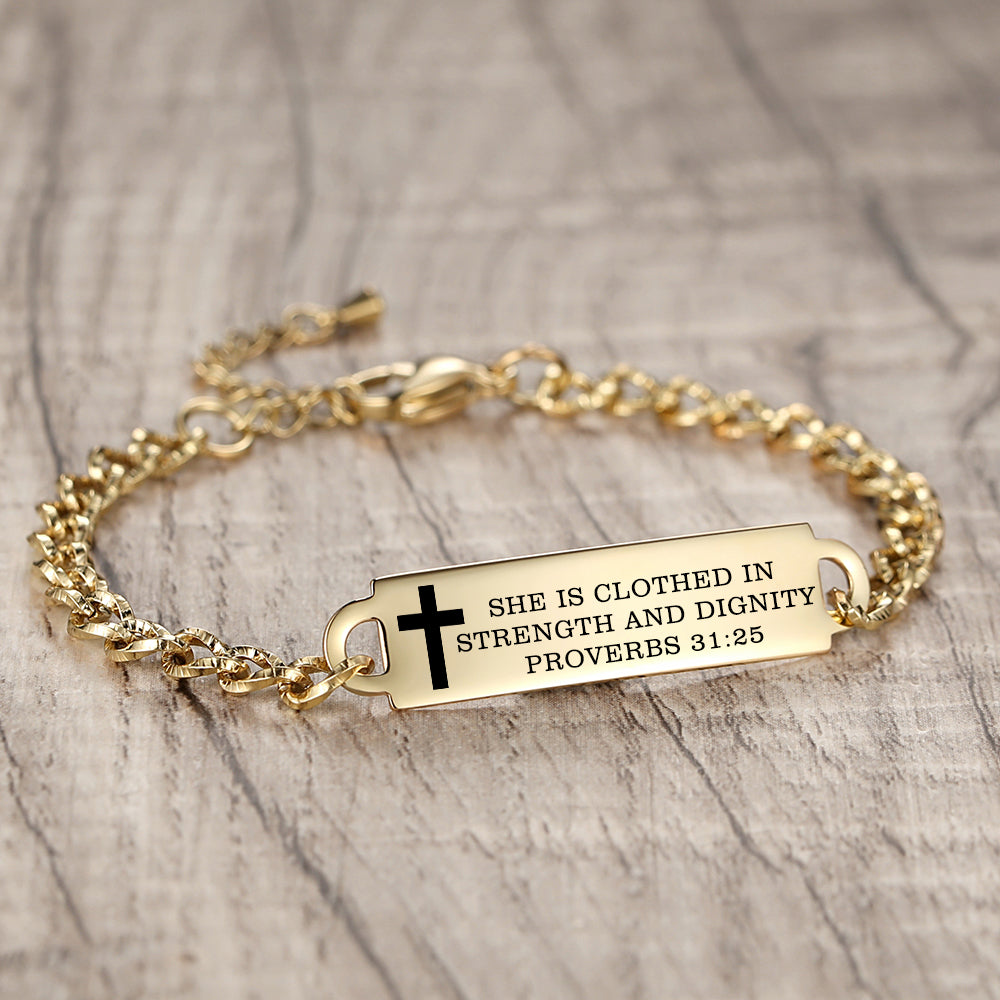 Linnalove Bible Verse Bracelet, an Inspirational Faith Bracelet for women - the Perfect Christmas Gift for girls