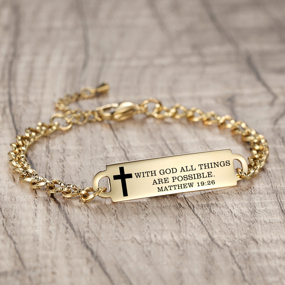 Linnalove Bible Verse Bracelet, an Inspirational Faith Bracelet for women - the Perfect Christmas Gift for girls