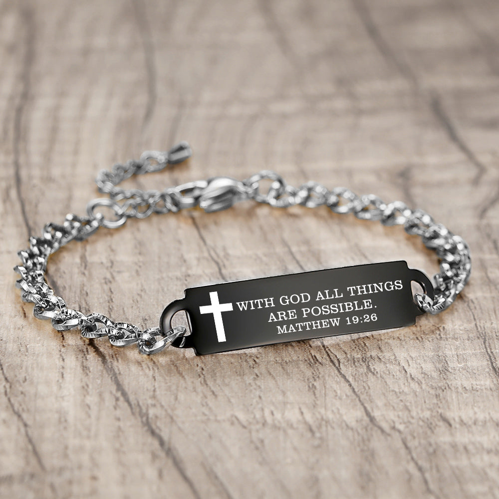 Linnalove Bible Verse Bracelet, an Inspirational Faith Bracelet for women - the Perfect Christmas Gift for girls