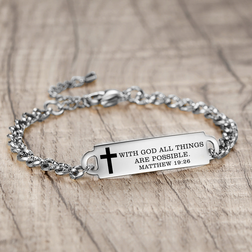 Linnalove Bible Verse Bracelet, an Inspirational Faith Bracelet for women - the Perfect Christmas Gift for girls