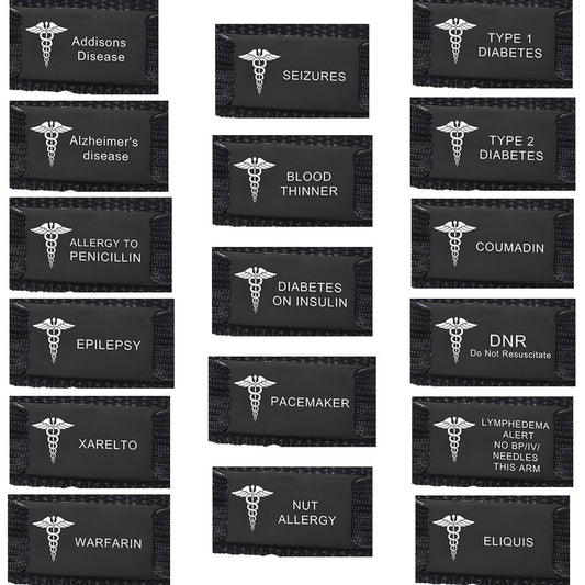 Linnalove Reflective Sport Id Medical Alert Bracelets for Teenagers,boy and Girls with Engraving Diabetes Type 1/2,blood Thinner,Allergic To Penicillin,Nut and More