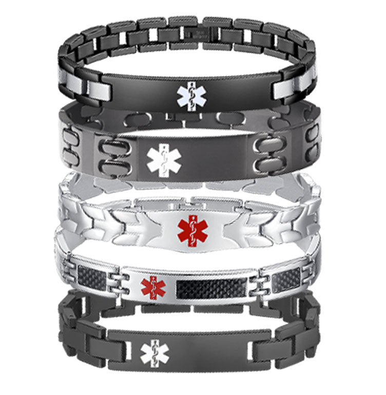 Customize Engraving Medical alert bracelets For Men
