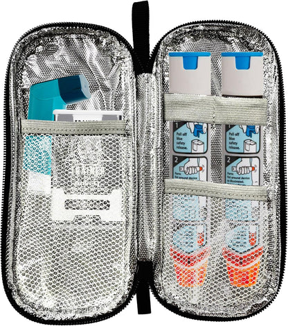 Epipen carry case waterproof Insulated Travel Medication Organizer Bag with a Epipen Zipper Pull Bag Tag