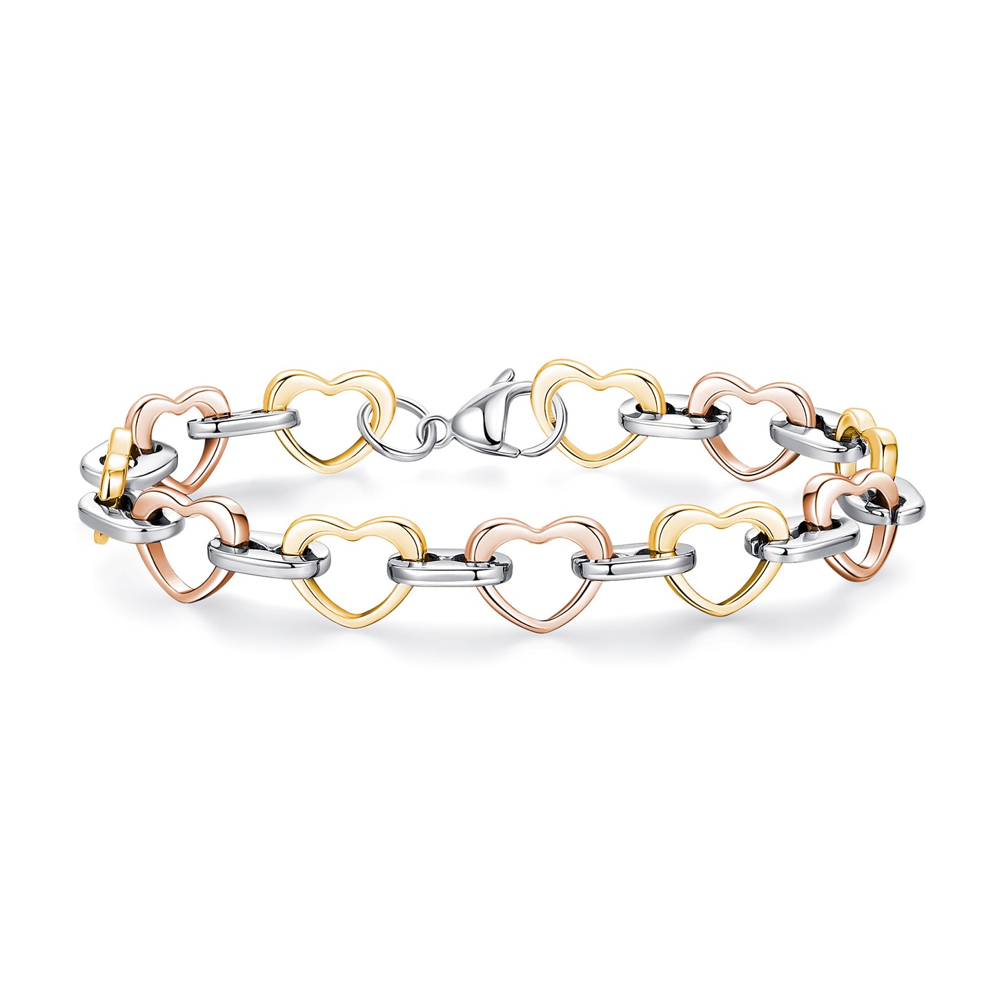 Heartbeat of Love Bracelet | Moving Heart Links in 14K Gold & Rose Gold | An Everlasting Symbol of Your Connection