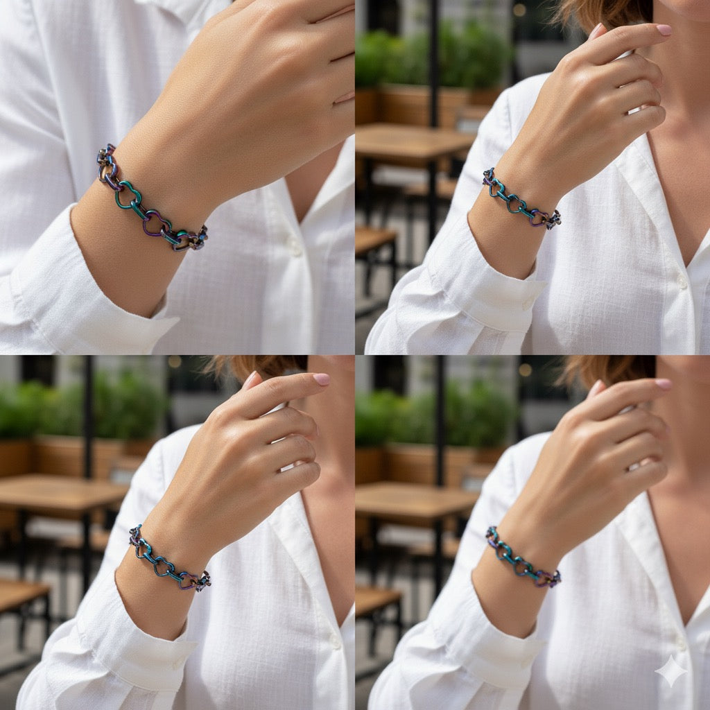 Heartbeat of Love Bracelet | Moving Heart Links in 14K Gold & Rose Gold | An Everlasting Symbol of Your Connection