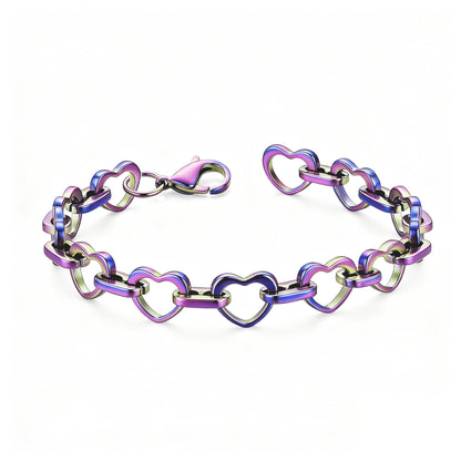 Heartbeat of Love Bracelet | Moving Heart Links in 14K Gold & Rose Gold | An Everlasting Symbol of Your Connection