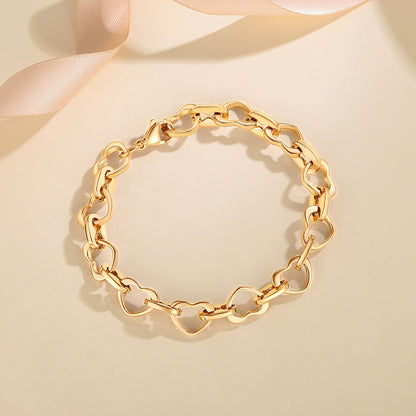 Heartbeat of Love Bracelet | Moving Heart Links in 14K Gold & Rose Gold | An Everlasting Symbol of Your Connection