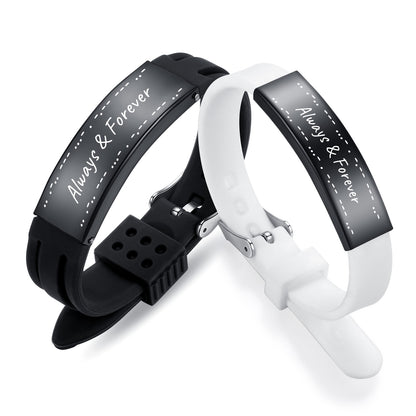 Couple Bracelet Set-Matching Bracelets for Couples with Morse Code "I Love You" Love Quote Relationship Bracelets for Him and Her-Valentine's Day gift