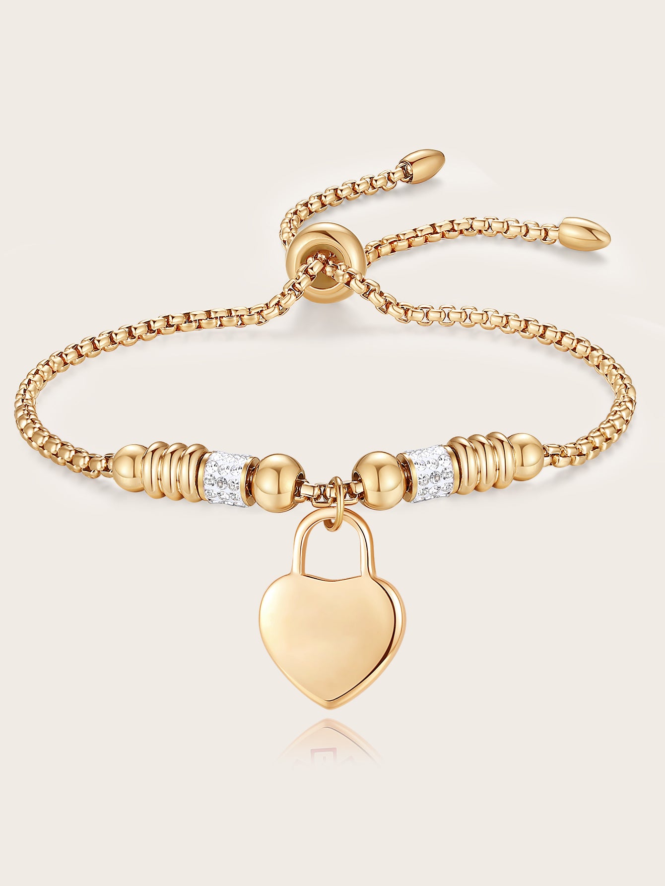 Exquisite Stainless Steel Heart Cross Bracelet - A Thoughtful Religious Gift for Women, Ideal for Christmas and New Year's Celebrations
