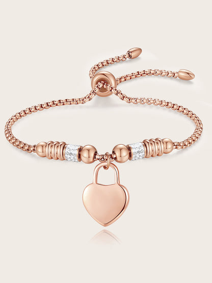 Stainless Steel Heart Bracelet - A Meaningful Gift for Women, Perfect for Christmas and New Year's Celebrations